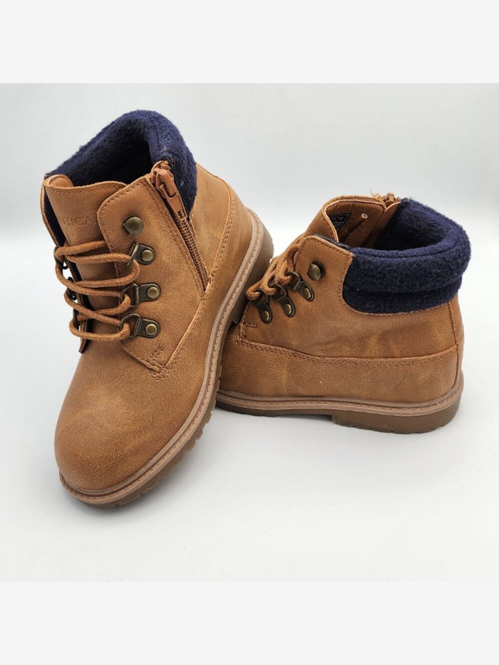 Tan Lace-Up Nautica Ankle Boots | Kid's 10 - Picture 13 of 15